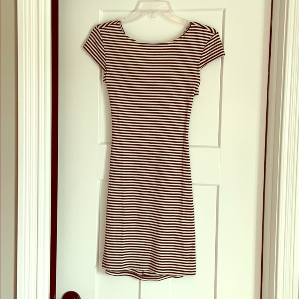 Form Fitting black and white Dress